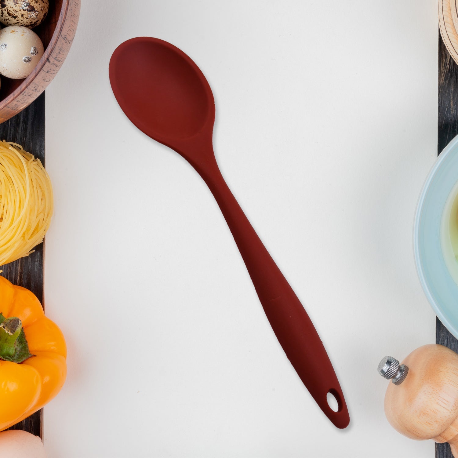 Heat-resistant silicone basting spoon for cooking Heat-resistant silicone basting spoon for cooking
